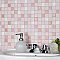 Crystalline Straight Edge Square Pink 12" x 12" Porcelain Mosaic Tile -10 Sheets Per Case -30.6 Sq. Ft.