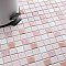 Crystalline Straight Edge Square Pink 12" x 12" Porcelain Mosaic Tile -10 Sheets Per Case -30.6 Sq. Ft.