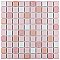 Crystalline Straight Edge Square Pink 12" x 12" Porcelain Mosaic Tile -10 Sheets Per Case -30.6 Sq. Ft.