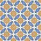 Revival Leaf Mini 4" x 4" Ceramic Tile - White, Orange, Blue - Per Case of 81 - 9.72 Square Feet
