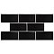 Projectos Preto Black Matte 3-7/8" x 7-3/4" Ceramic Tile - Sold Per Case of 50 - 11.46 Square Feet