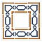 Revival Corner 7-3/4" x 7-3/4" Ceramic Tile - White, Orange, Blue - Per Tile - .42 Square Feet
