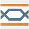Revival Frame 7-3/4" x 7-3/4" Ceramic Tile - White, Orange, Blue - Per Case of 25 Tile - 10.50 Square Feet