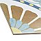 Revival Ring 7-3/4" x 7-3/4" Ceramic  Tile - White, Blue, Green, Brown - Per Case of 25 Tile - 10.50 Square Feet