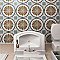 Revival Ring 7-3/4" x 7-3/4" Ceramic  Tile - White, Blue, Green, Brown - Per Case of 25 Tile - 10.50 Square Feet