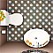 Revival Tulip 7-3/4" x 7-3/4" Ceramic Tile - White, Orange, Blue - Per Case of 25 Tile - 10.50 Square Feet