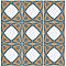Revival Tulip 7-3/4" x 7-3/4" Ceramic Tile - White, Orange, Blue - Per Case of 25 Tile - 10.50 Square Feet