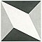 Twenties Vintage Diamond 7-3/4" x 7-3/4" Ceramic Tile - Sold Per Case of 25 - .11.11 Square Feet Per Case