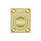 Solid Brass Square Flush Ring Pull - 1-3/4" - Multiple Finishes