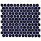 Tribeca 1" Hex Glossy Cobalt Blue Porcelain Mosaic Tile - Sold Per Case of 10 Sheets - 8.65 Square Feet Per Case