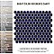 Tribeca 1" Hex Glossy Cobalt Blue Porcelain Mosaic Tile - Sold Per Case of 10 Sheets - 8.65 Square Feet Per Case