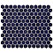 Tribeca 1" Hex Glossy Cobalt Blue Porcelain Mosaic Tile - Sold Per Case of 10 Sheets - 8.65 Square Feet Per Case