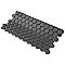 Metropolis 1" Hex Black 12" x 10.25" Unglazed Porcelain Mosaic Tile - Sold Per Case of 10 - 8.7 Square Feet