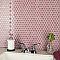Tribeca 1" Hex Glossy Blush Pink Porcelain Mosaic Tile - Sold Per Case of 10 Sheets - 8.65 Square Feet Per Case