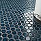 Tribeca 1" Hex Glossy Glacier Blue Porcelain Mosaic Tile - Sold Per Case of 10 Sheets - 8.65 Square Feet Per Case