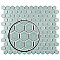 Tribeca 1" Hex Glossy Gray Mist Porcelain Mosaic Tile - Sold Per Case of 10 Sheets - 8.65 Square Feet Per Case