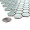 Tribeca 1" Hex Glossy Gray Mist Porcelain Mosaic Tile - Sold Per Case of 10 Sheets - 8.65 Square Feet Per Case