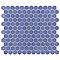 Tribeca 1" Hex Glossy Periwinkle Blue Porcelain Mosaic Tile - Sold Per Case of 10 Sheets - 8.65 Square Feet Per Case