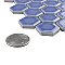 Tribeca 1" Hex Glossy Periwinkle Blue Porcelain Mosaic Tile - Sold Per Case of 10 Sheets - 8.65 Square Feet Per Case