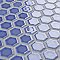 Tribeca 1" Hex Glossy Periwinkle Blue Porcelain Mosaic Tile - Sold Per Case of 10 Sheets - 8.65 Square Feet Per Case