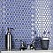 Tribeca 1" Hex Glossy Periwinkle Blue Porcelain Mosaic Tile - Sold Per Case of 10 Sheets - 8.65 Square Feet Per Case