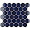 Tribeca 2" Hex Glossy Cobalt Blue Porcelain Mosaic Tile - Sold Per Case of 10 Sheets - 9.96 Square Feet Per Case