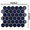 Tribeca 2" Hex Glossy Cobalt Blue Porcelain Mosaic Tile - Sold Per Case of 10 Sheets - 9.96 Square Feet Per Case