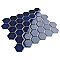 Tribeca 2" Hex Glossy Cobalt Blue Porcelain Mosaic Tile - Sold Per Case of 10 Sheets - 9.96 Square Feet Per Case