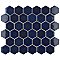 Tribeca 2" Hex Glossy Cobalt Blue Porcelain Mosaic Tile - Sold Per Case of 10 Sheets - 9.96 Square Feet Per Case
