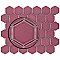 Tribeca 2" Hex Glossy Blush Pink Porcelain Mosaic Tile - Sold Per Case of 10 Sheets - 9.96 Square Feet Per Case