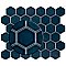 Tribeca 2" Hex Glossy Glacier Blue Porcelain Mosaic Tile - Sold Per Case of 10 Sheets - 9.96 Square Feet Per Case