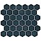 Tribeca 2" Hex Glossy Glacier Blue Porcelain Mosaic Tile - Sold Per Case of 10 Sheets - 9.96 Square Feet Per Case