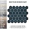 Tribeca 2" Hex Glossy Glacier Blue Porcelain Mosaic Tile - Sold Per Case of 10 Sheets - 9.96 Square Feet Per Case