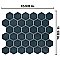 Tribeca 2" Hex Glossy Glacier Blue Porcelain Mosaic Tile - Sold Per Case of 10 Sheets - 9.96 Square Feet Per Case