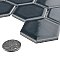 Tribeca 2" Hex Glossy Glacier Blue Porcelain Mosaic Tile - Sold Per Case of 10 Sheets - 9.96 Square Feet Per Case