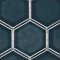 Tribeca 2" Hex Glossy Glacier Blue Porcelain Mosaic Tile - Sold Per Case of 10 Sheets - 9.96 Square Feet Per Case