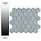 Tribeca 2" Hex Glossy Gray Mist Porcelain Mosaic Tile - Sold Per Case of 10 Sheets - 9.96 Square Feet Per Case