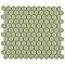 Metro 1" Hex Glossy Olive 11-7/8" x 10-1/4" Porcelain Mosaic Tile - Sold Per Case of 10 - 8.7 Square Feet