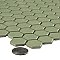 Metro 1" Hex Glossy Olive 11-7/8" x 10-1/4" Porcelain Mosaic Tile - Sold Per Case of 10 - 8.7 Square Feet