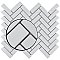 Metro Brick Herringbone Glossy White 10-5/8" x 12-1/2" Porcelain - Sold Per Case of 10 - 9.4 Square Feet