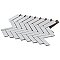 Metro Brick Herringbone Glossy White 10-5/8" x 12-1/2" Porcelain - Sold Per Case of 10 - 9.4 Square Feet