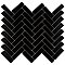 Metro Brick Herringbone Matte Black 10-5/8" x 12-1/2" Porcelain - Sold Per Case of 10 - 9.4 Square Feet