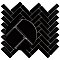 Metro Brick Herringbone Matte Black 10-5/8" x 12-1/2" Porcelain - Sold Per Case of 10 - 9.4 Square Feet