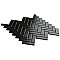 Metro Brick Herringbone Matte Black 10-5/8" x 12-1/2" Porcelain - Sold Per Case of 10 - 9.4 Square Feet