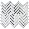 Metro Brick Herringbone Matte White 10-5/8" x 12-1/2" Porcelain - Sold Per Case of 10 - 9.4 Square Feet