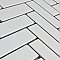 Metro Brick Herringbone Matte White 10-5/8" x 12-1/2" Porcelain - Sold Per Case of 10 - 9.4 Square Feet