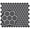 Metro 7/8" Hex Glossy Gray Porcelain Mosaic Tile - Sold Per Case of 10 - 8.56 square feet