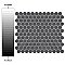 Metro 7/8" Hex Glossy Gray Porcelain Mosaic Tile - Sold Per Case of 10 - 8.56 square feet