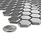 Metro 7/8" Hex Glossy Gray Porcelain Mosaic Tile - Sold Per Case of 10 - 8.56 square feet