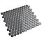 Metro 7/8" Hex Glossy Gray Porcelain Mosaic Tile - Sold Per Case of 10 - 8.56 square feet